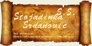 Stojadinka Srdanović vizit kartica